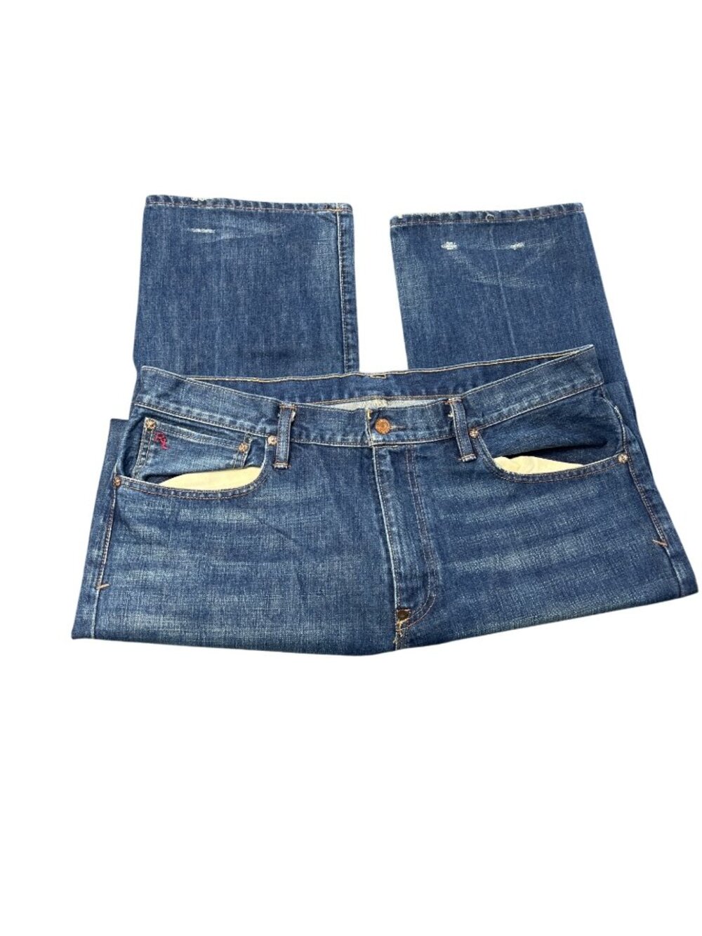 Polo Ralph Lauren Mens Vintage 67 Jeans 36x34 Blue Denim Straight Fit